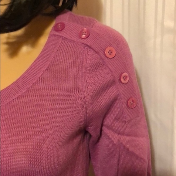 NWT Purple Button Shoulder Sweater - Picture 2 of 10